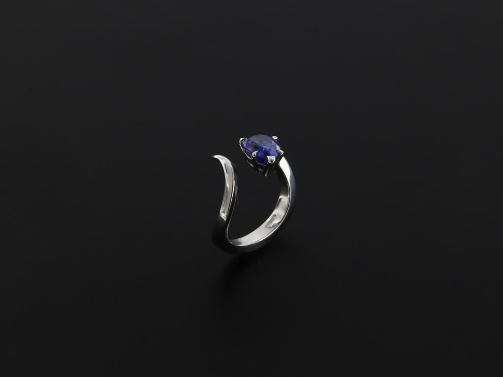 Serpente in oro bianco con Tanzanite e Diamanti