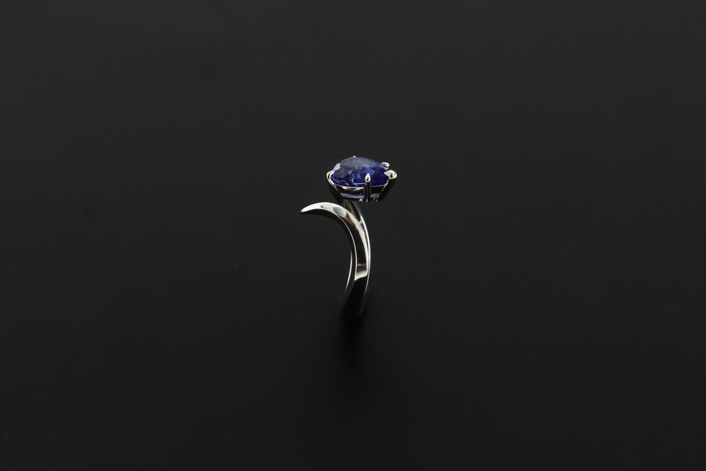 Serpente in oro bianco con Tanzanite e Diamanti