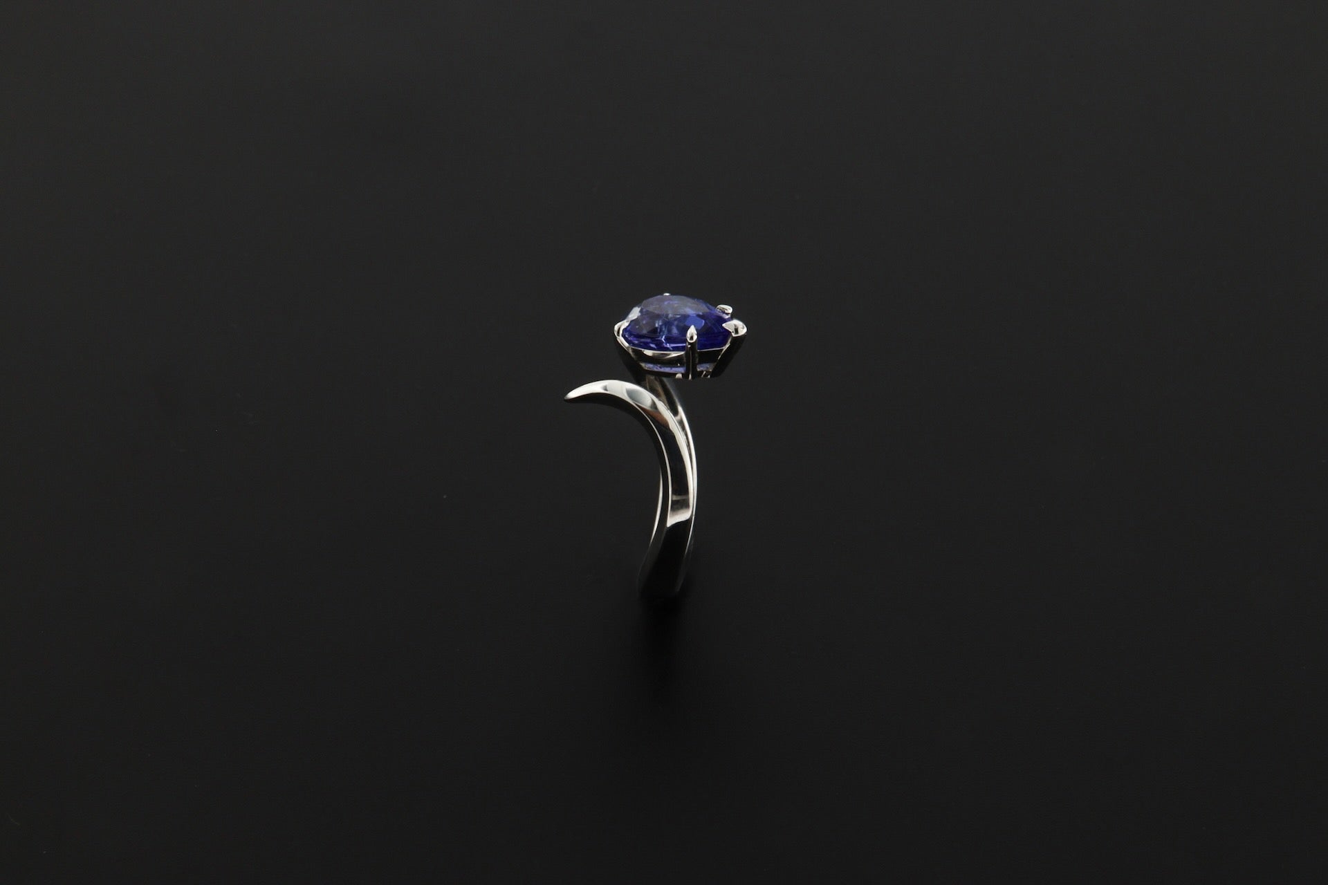 Serpente in oro bianco con Tanzanite e Diamanti
